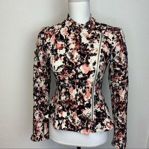 Aritzia Wilfred Dieppe Moto Jacket - Floral Jacket